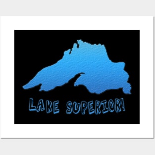 Great Lakes Lake Superior Outline Posters and Art